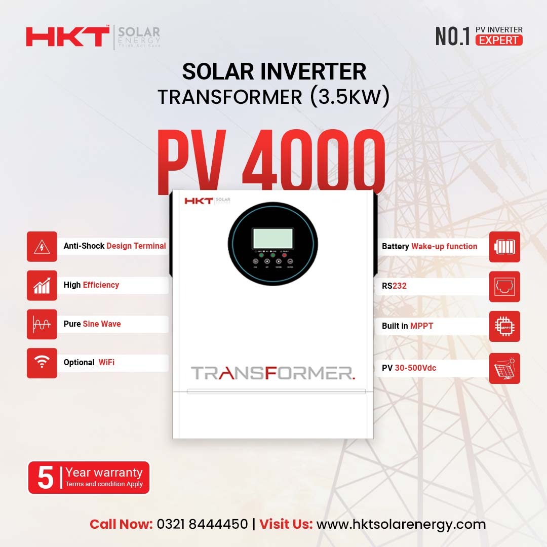 HKT Transformer PV 4000 3.5KW Pure Sine Wave Solar Inverter